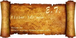 Eizler Tímea névjegykártya