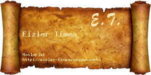 Eizler Tímea névjegykártya
